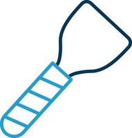 Paddle Line Blue Two Color Icon vector