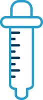 Pipette Line Blue Two Color Icon vector