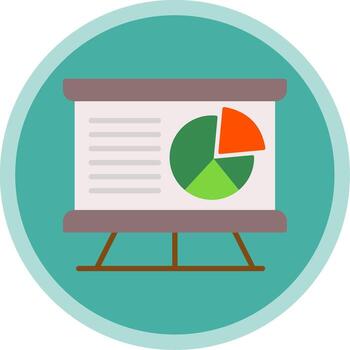 Presentation Flat Multi Circle Icon vector