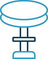 Stool Line Blue Two Color Icon vector