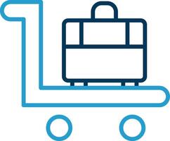 Trolley Line Blue Two Color Icon vector