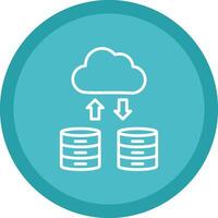 Uploading Line Multi Circle Icon vector