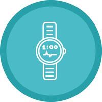 reloj línea multi circulo icono vector