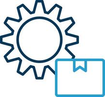 Supply Chain Management Line Blue Two Color Icon vector