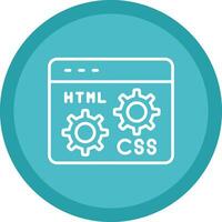 Web Development Line Multi Circle Icon vector