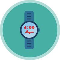 reloj plano multi circulo icono vector