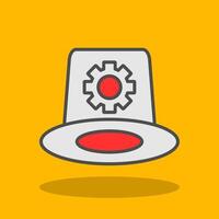 Whitehat Filled Shadow Icon vector