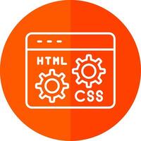 Web Development Line Yellow White Icon vector