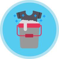 Bucket Flat Multi Circle Icon vector