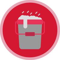 Bucket Flat Multi Circle Icon vector