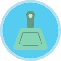 Dustpan Flat Multi Circle Icon vector