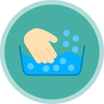 lavandería plano multi circulo icono vector