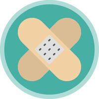 Band Aid Flat Multi Circle Icon vector