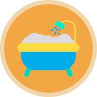 Bathtub Flat Multi Circle Icon vector