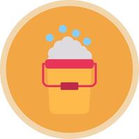 Bucket Flat Multi Circle Icon vector