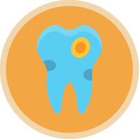 Caries Flat Multi Circle Icon vector