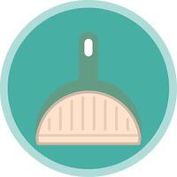 Dustpan Flat Multi Circle Icon vector