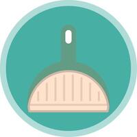 Dustpan Flat Multi Circle Icon vector