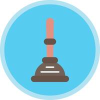 Plunger Flat Multi Circle Icon vector