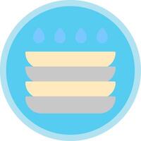 Dishes Flat Multi Circle Icon vector