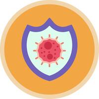 Bacteria Flat Multi Circle Icon vector