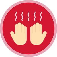 Hand Dryer Flat Multi Circle Icon vector