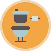 Toilet Flat Multi Circle Icon vector