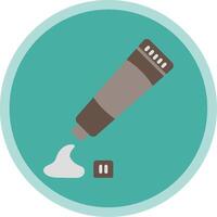 Tooth Paste Flat Multi Circle Icon vector