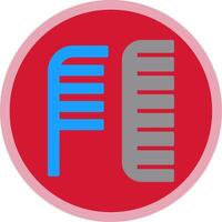 Comb Flat Multi Circle Icon vector