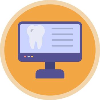 Monitor Flat Multi Circle Icon vector