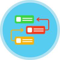 Backlog Flat Multi Circle Icon vector