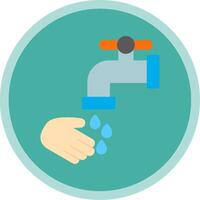 Washing Hands Flat Multi Circle Icon vector