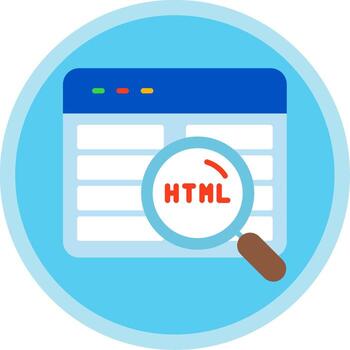 Code Review Flat Multi Circle Icon vector