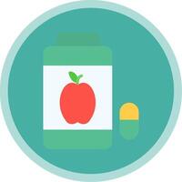 Vitamins Flat Multi Circle Icon vector