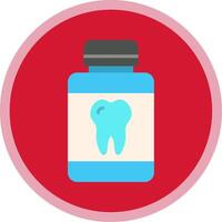 Mouthwash Flat Multi Circle Icon vector