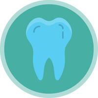 Tooth Flat Multi Circle Icon vector