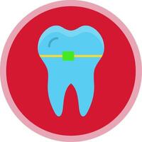 Braces Flat Multi Circle Icon vector