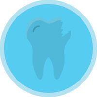 Broken Tooth Flat Multi Circle Icon vector
