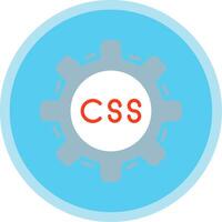 Css Coding Flat Multi Circle Icon vector