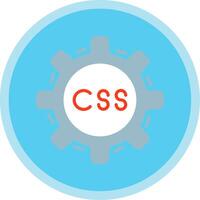 css codificación plano multi circulo icono vector