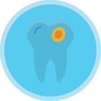 Caries Flat Multi Circle Icon vector