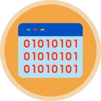 Website Codes Flat Multi Circle Icon vector