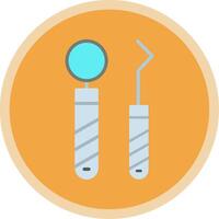 Dentist Tools Flat Multi Circle Icon vector