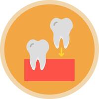 implantes plano multi circulo icono vector