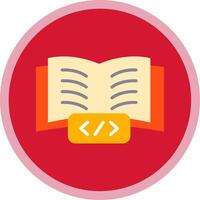 Book Flat Multi Circle Icon vector