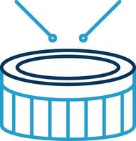 Snare Drum Line Blue Two Color Icon vector