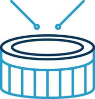 Snare Drum Line Blue Two Color Icon vector