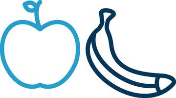 Healthy Eating Line Blue Two Color Icon vector