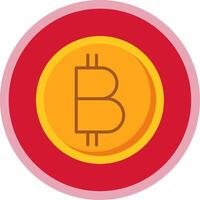 bitcoin plano multi circulo icono vector