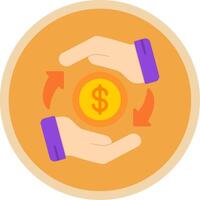 Loan Flat Multi Circle Icon vector